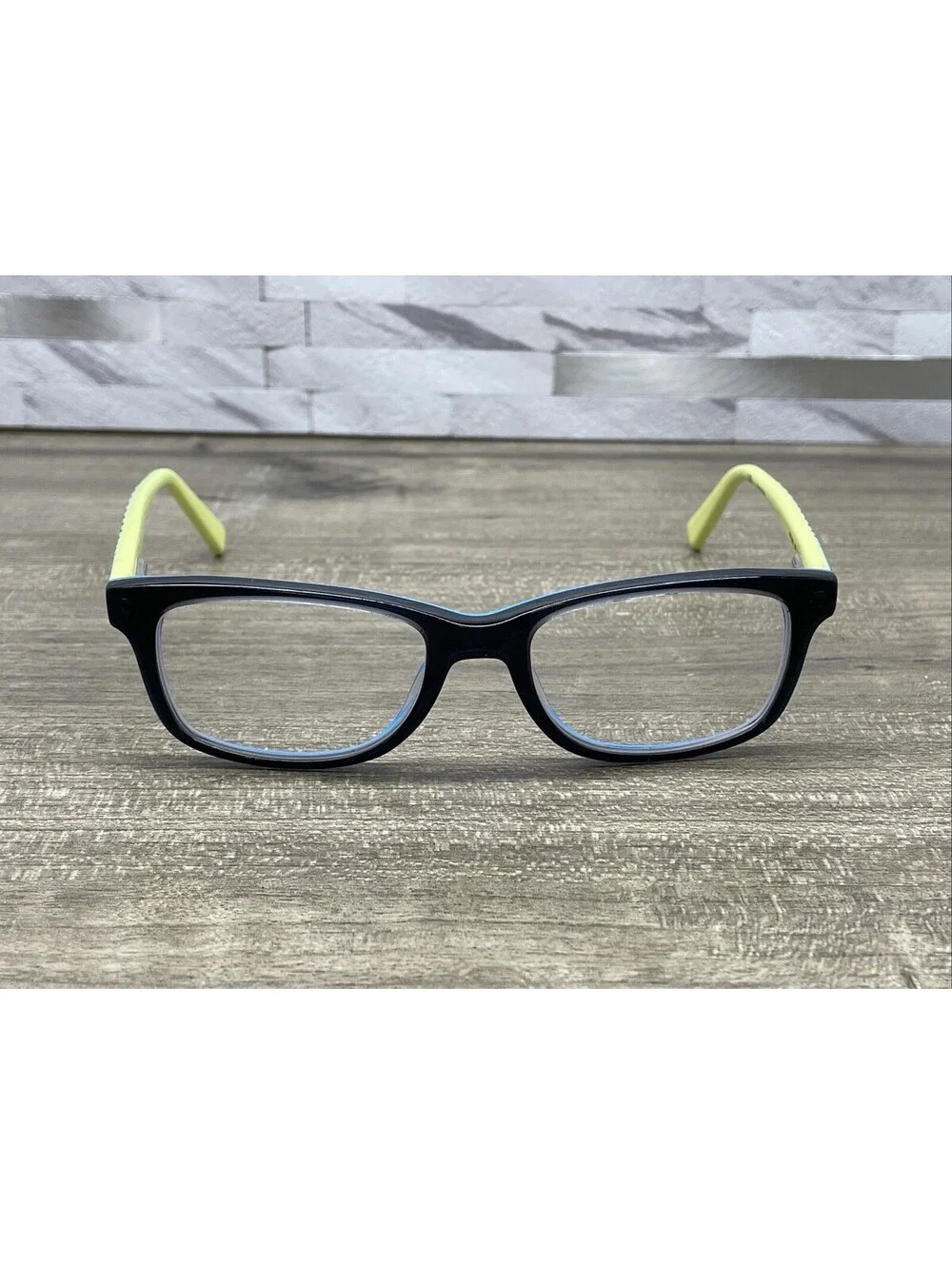 Nike Eyeglasses 5509 085 48[]17-130 Black Green Yellow Full Rim Frames Only